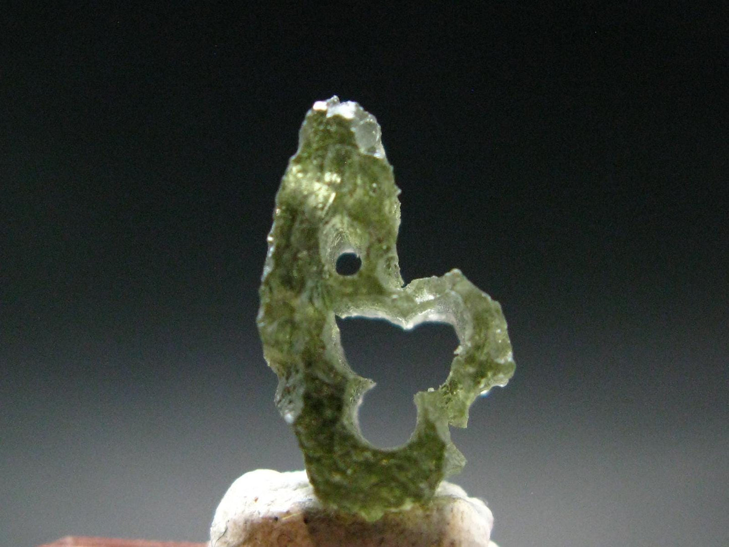 Moldavite Tektite Raw Piece from Czech Republic - 0.6" - 3.2 Carats - 0.64 Grams