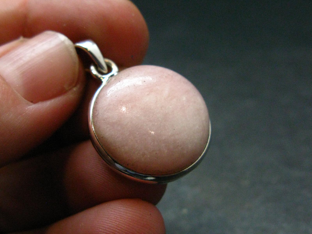 Pink Petalite Silver Pendant from Canada - 1.1" - 4.20 Grams