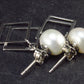 Cultured Freshwater White Pearl Dangle 925 Silver Earrings - 1.3"