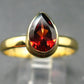 Red Garnet Gold Plated Sterling Silver Ring - Size 10 - 3.38 Grams