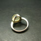 Natural Gem Raw Libyan Desert Glass Tektite Sterling Silver Ring from Libya - Size 6.5 - 4.33 Grams