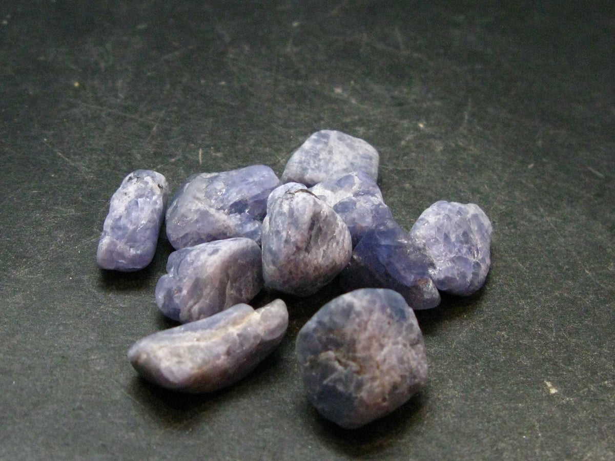 Lot of 10 Gem Tanzanite Zoisite Tumbled Pieces From Tanzania - 19.91 Grams