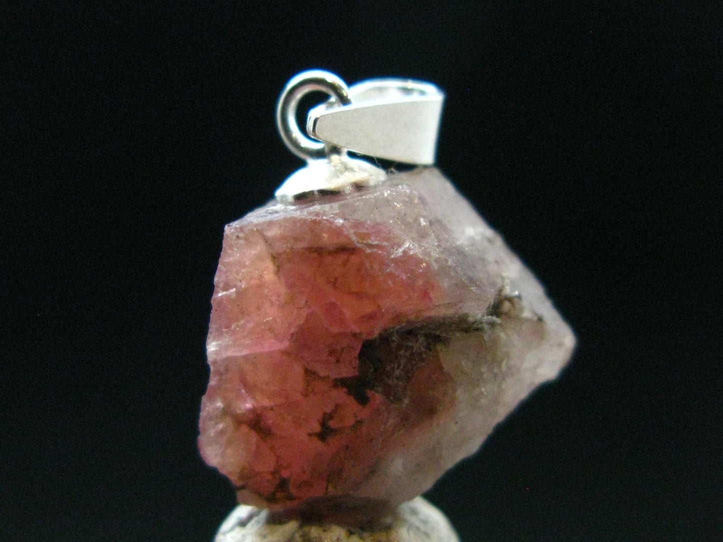 Rare Large Pezzottaite Pink Beryl 925 Silver Pendant from Madagascar - 8.30 Carats - 0.7"