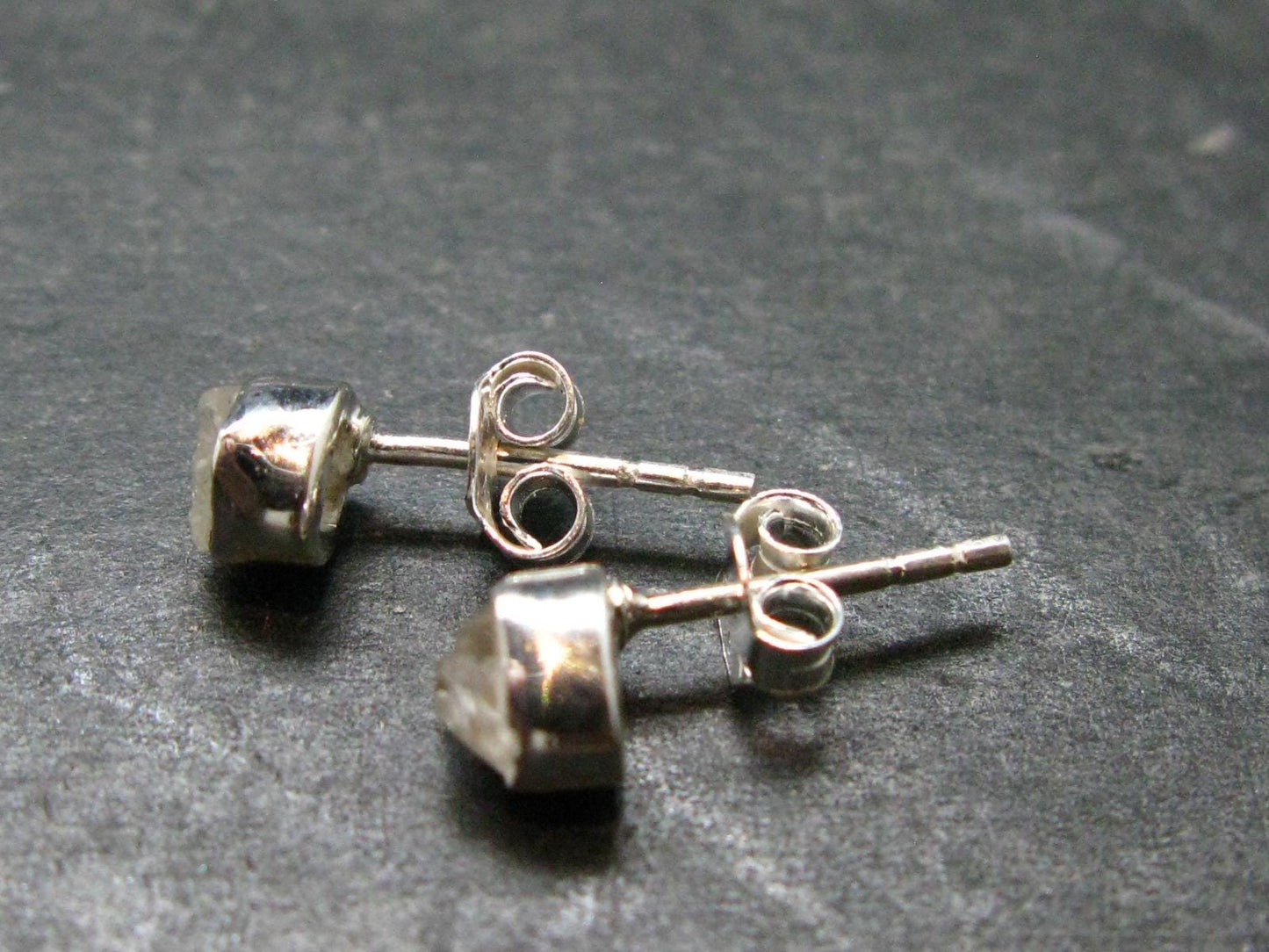 Phenakite Phenacite Stud Earrings Sterling Silver From Russia - 1.0 Grams