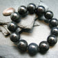 Black Opal Genuine Bracelet ~ 7 Inches ~ 17mm Round Beads