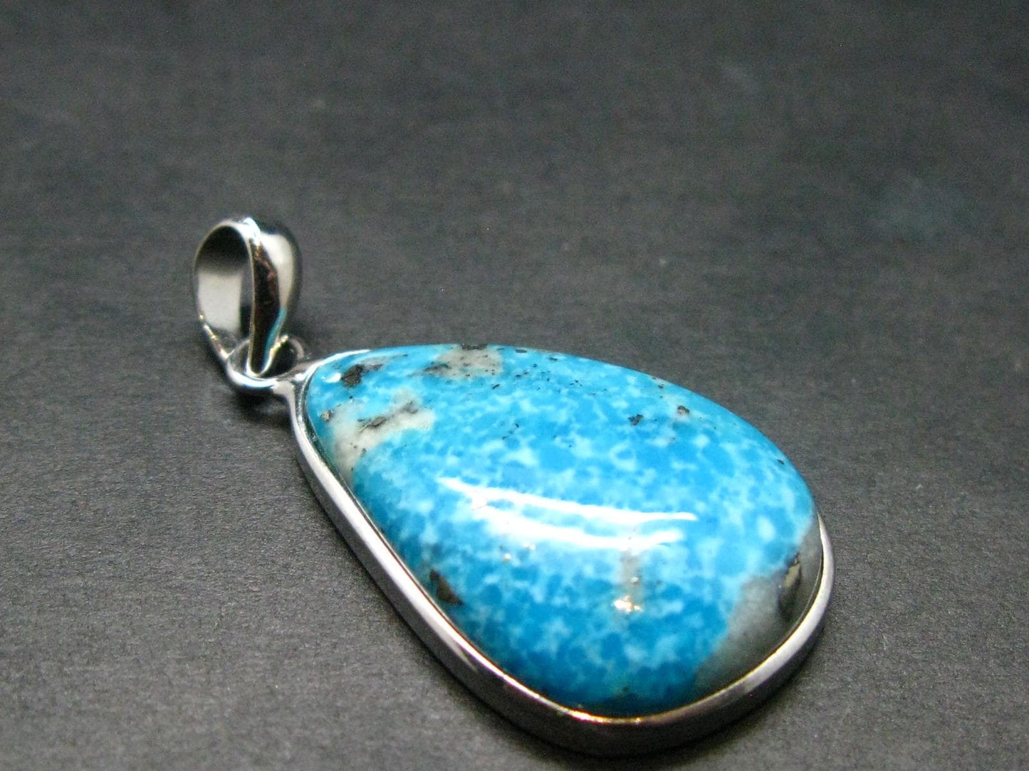 Turquoise Silver Pendant - 1.3" - 4.23 Grams