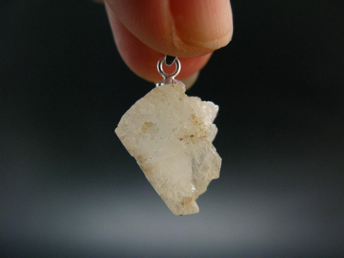 Rare Gem Phenacite Phenakite Crystal Silver Pendant From Myanmar (Burma) - 12.80 Carats - 0.8"