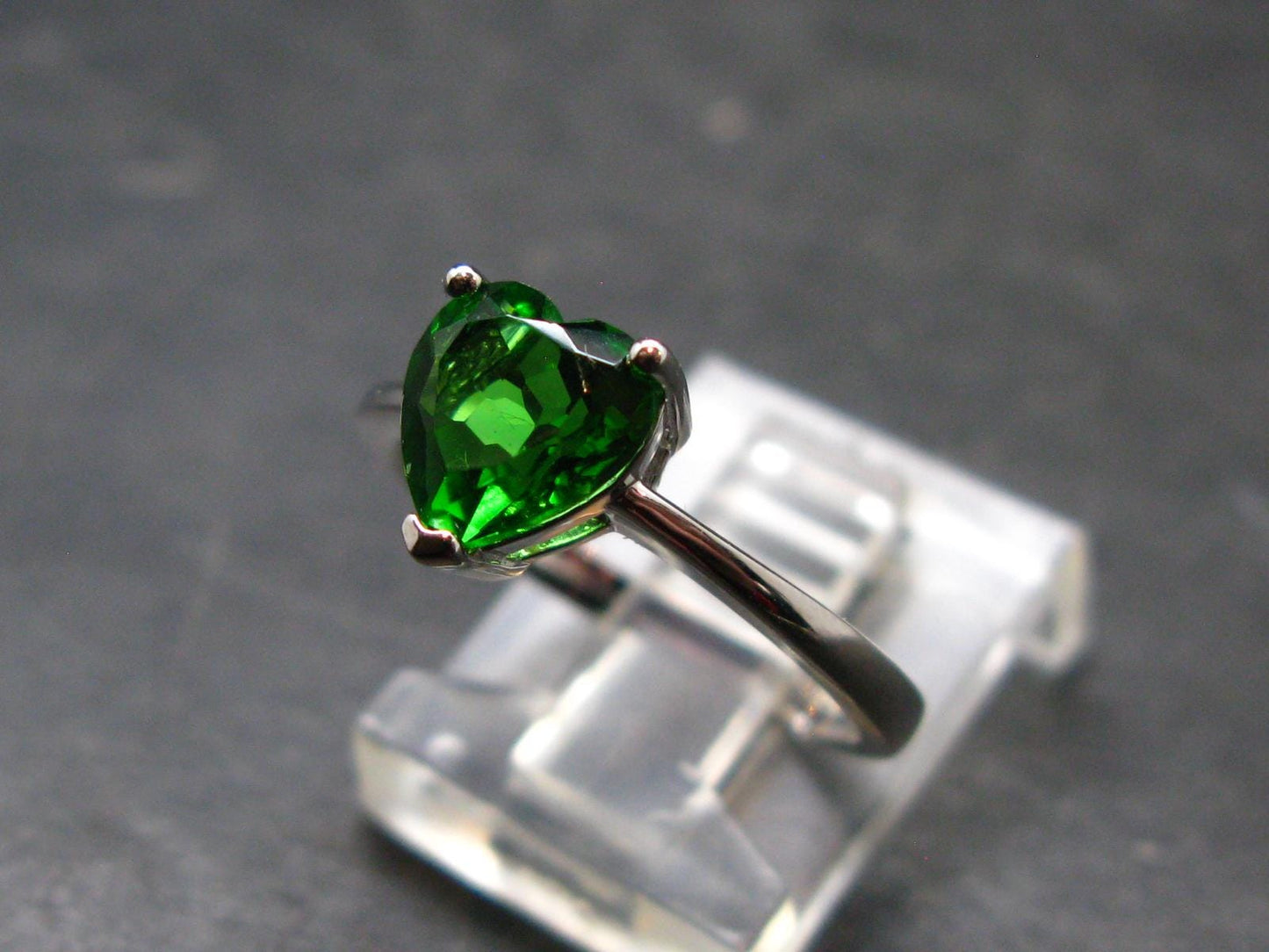 Helenite Gaia Stone Gem Sterling Silver Ring From Washington - Size 6 - 0.88 Carats