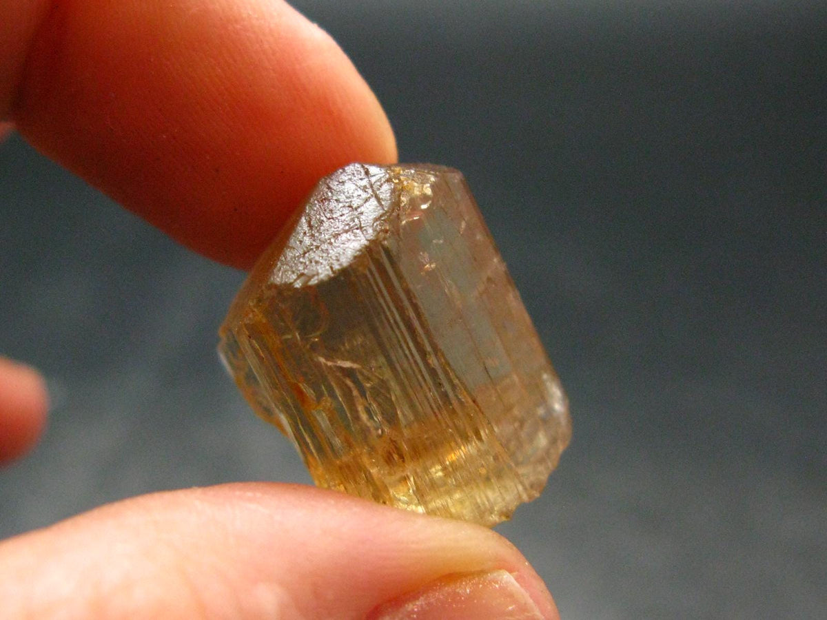 Large Perfect Golden Scapolite Crystal from Tanzania - 5.42 Grams - 0.8"