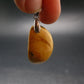 Amber Tumbled Silver Pendant From Poland - 1.4" - 3.03 Grams