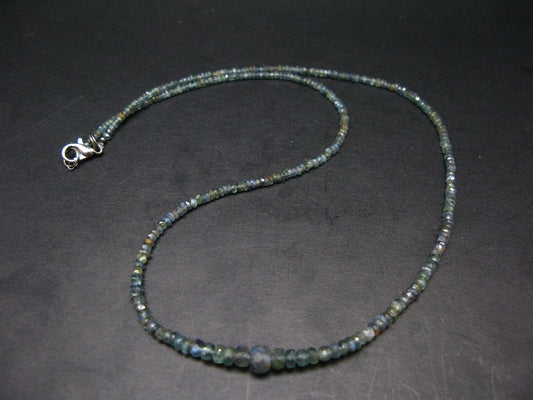 Extremely Rare Alexandrite Necklace - 19" - Rondelle Facetted Beads - 41 Carats