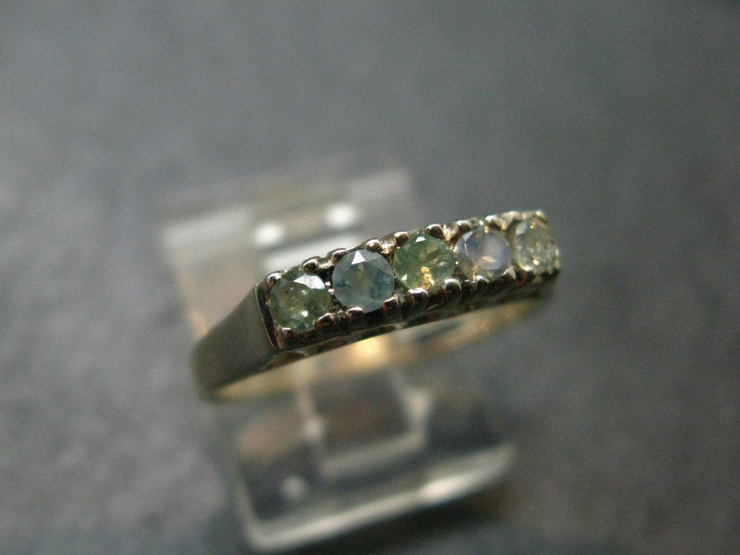 Genuine Alexandrite Gem Silver Ring From Russia - Size 6.5 - 2.29 Grams