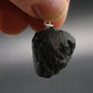 Tibetan Black Tektite Silver Pendant From Tibet - 0.9" - 5.03 Grams