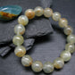 Lemurian Aquatine Calcite Genuine Bracelet ~ 7 Inches ~ 12mm Round Beads