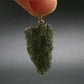 Moldavite Tektite Silver Pendant from Czech Republic - 1.4" - 3.3 Grams