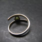 Cute Gem Moldavite Sterling Silver Ring From Czech Republic - Size 6 - 1.6 Grams