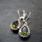 Moldavite Tektite Silver Earrings from Czech Republic - 4.0 Grams