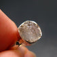 Gray Herderite Silver Ring from Africa - Size 8 - 2.0 Grams
