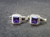 Orchid St. Valentine Gem!! Faceted Natural Amethyst 925 Silver Earrings with CZ Accents from Brazil - 3.45 Grams