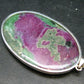 Ruby In Zoisite Silver Pendant from Tanzania - 3.3"