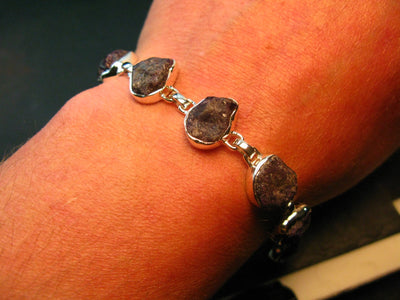 Alexandrite Silver Bracelet From Zimbabwe - 7" - 17.1 Grams