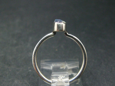 Benitoite Silver Ring From California - Size 6 - 1.86 Grams