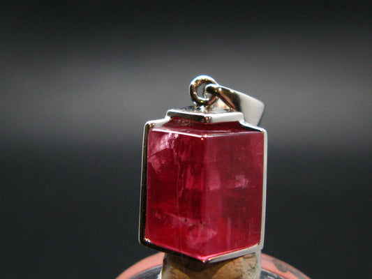 Rhodochrosite Sterling Silver Pendant From Alma Colorado - 1.0" - 4.58 Grams
