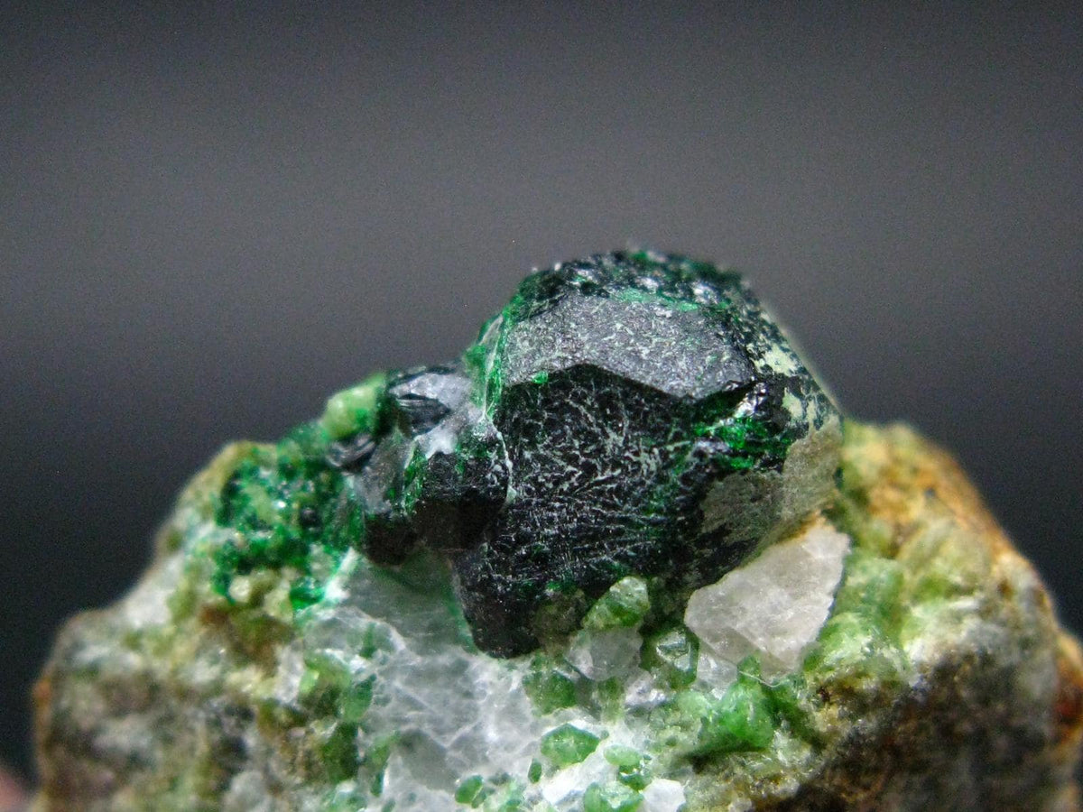 Rare Uvarovite Garnet Cluster from Finland - 33.59 Grams