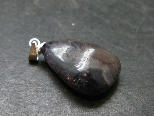 Iolite Cordierite Silver Pendant From India - 1.2" - 3.60 Grams