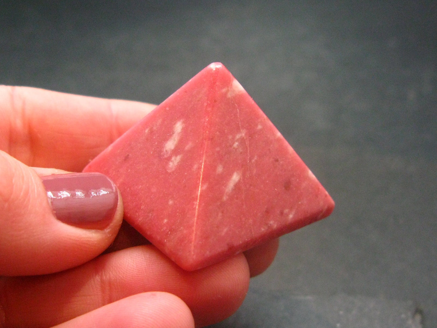 Rare Red Thulite Pyramid From Norway - 1.2" - 34.58 Grams