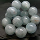 Aquamarine Genuine Bracelet ~ 8 Inches ~ 17mm Round Beads