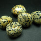 Lot of 5 large genuine tumbled Dalmatian Jasper stones from Mexico