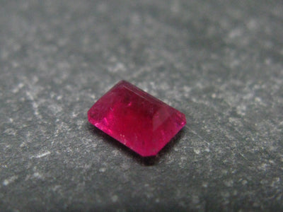 Beautiful Rare Gem Bixbite Red Beryl Emerald Cut Stone From Utah USA - 0.51 Carats - 5.6x4.2mm