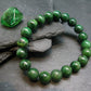 Green Garnet Tsavorite Genuine Bracelet ~ 7 Inches ~ 9.5mm Round Beads