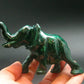 Rich Vivid Vibrant Green Malachite Elephant Carving From Congo - 4.4"