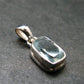 Stunning Genuine Faceted Aquamarine Gem Sterling Silver Pendant From Brazil - 0.7"