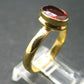 Red Garnet Gold Plated Sterling Silver Ring - Size 7 - 3.11 Grams