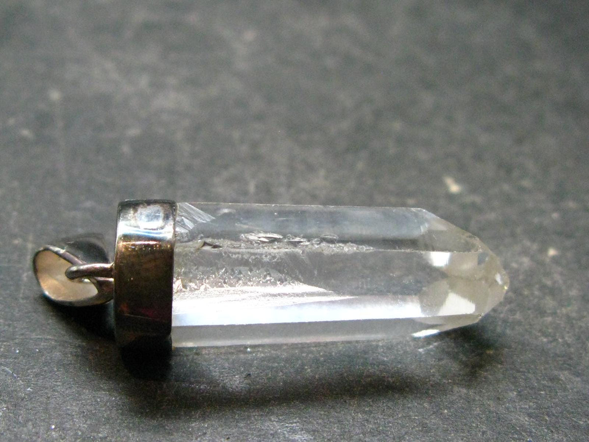 Lemurian Quartz Crystal Pendant From Brazil - 1.5" - 5.79 Grams