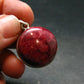 Thulite Silver Plated Pendant From Norway - 1.2" - 7.0 Grams