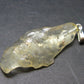 Gem Libyan Desert Glass Tektite Pendant Sterling Silver from Libya - 1.8" - 4.34 Grams