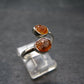 Spessartine Garnet Silver Ring From Tanzania - Size Adjustable - 2.47 Grams