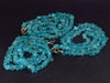 Fantastic Set of Three Natural Gemmy Neon Blue Apatite Free Form Bead Necklace from Brazil - 18'' Each