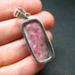 Vivid Juice Carmine Red Gem Rhodonite Silver Pendant From Brazil - 1.6" - 8.55 Grams