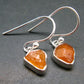 Spessartine Garnet Silver Earrings From Tanzania - 1.0" - 2.01 Grams