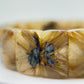 Golden Rutilated Quartz Tile Bracelet – Natural Crystal Statement Jewelry