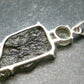 Raw Moldavite Tektite And Polished Libyan Tektite Silver Pendant - 2.0" - 8.01 Grams