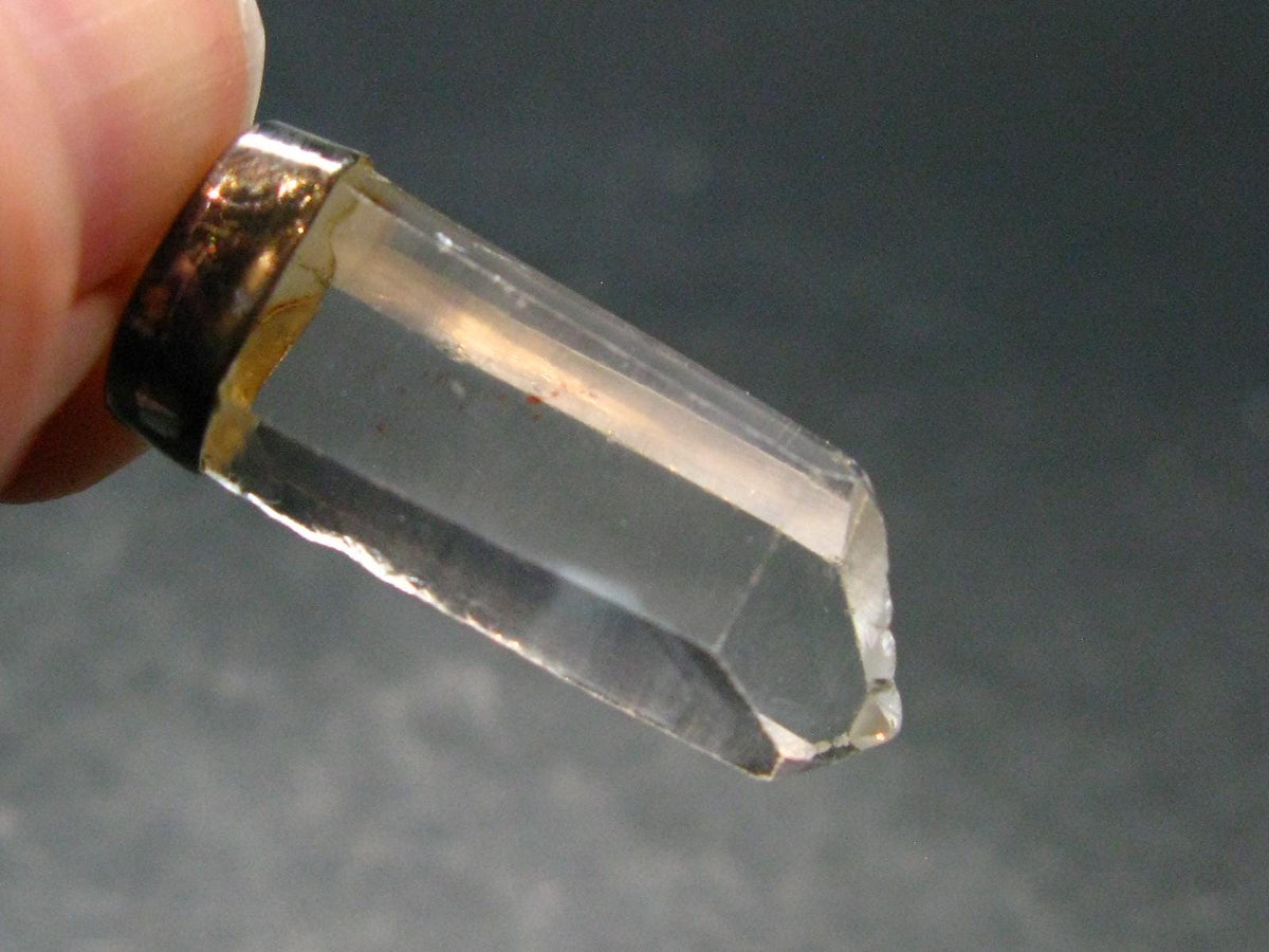 Lemurian Quartz Crystal Pendant From Brazil - 1.5" - 5.79 Grams