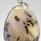 Elegant Dendritic Agate Oval Pendant – Natural Scenic Landscape Stone Jewelry