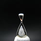 Raw Rare Natrolite Crystal Silver Pendant From Russia - 0.5" - 0.72 Grams