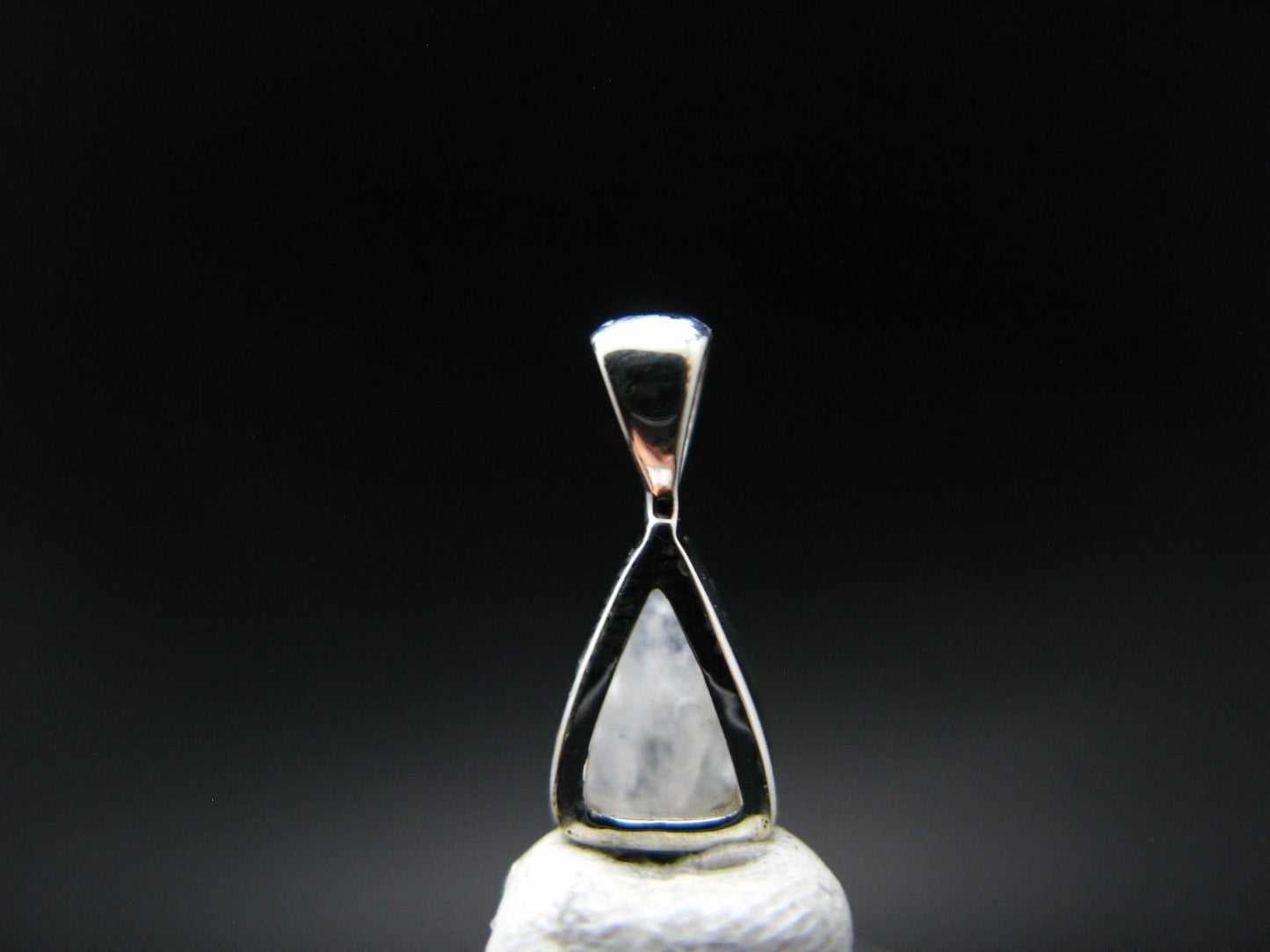 Raw Rare Natrolite Crystal Silver Pendant From Russia - 0.5" - 0.72 Grams